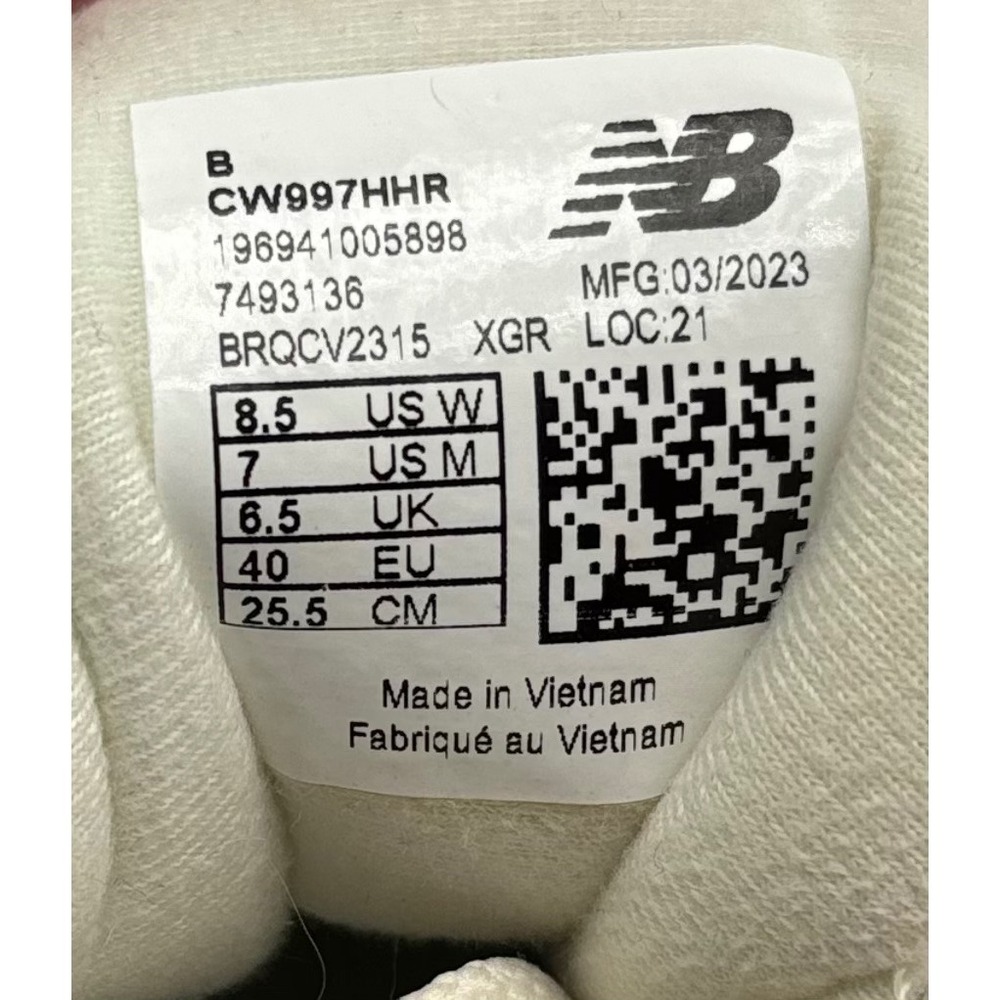 New Balance 997H Cream Navy Red Suede Mesh Sneakers CW997HHR Womens 8.5 Mens 7 - Picture 7 of 8
